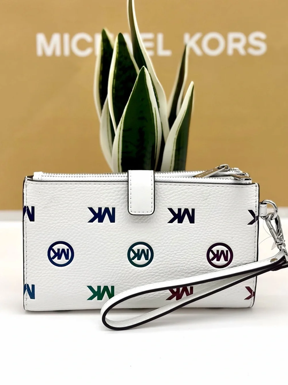MICHAEL KORS Jet Set Travel Large Double Zip Wallet Wristlet